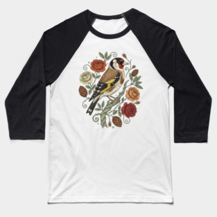 Botanical European Goldfinch Baseball T-Shirt