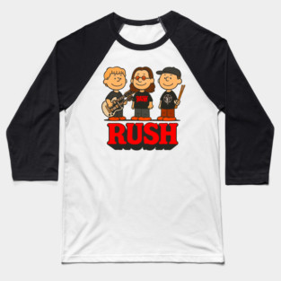 Rush Band Charlie Brown Mashup (BRIGHT) Baseball T-Shirt