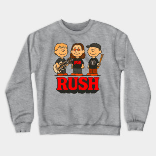 Rush Band Charlie Brown Mashup (BRIGHT) Crewneck Sweatshirt