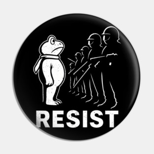 Resist-Frog-Political-Activist-portland-frog Pin