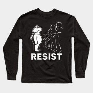 Resist-Frog-Political-Activist-portland-frog Long Sleeve T-Shirt