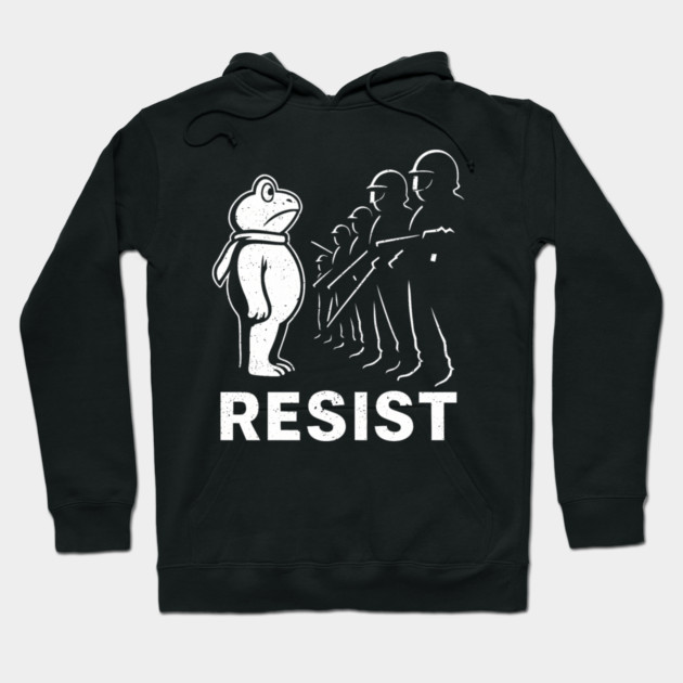 Resist-Frog-Political-Activist-portland-frog Hoodie by ArtistTee ⭐⭐⭐⭐⭐
