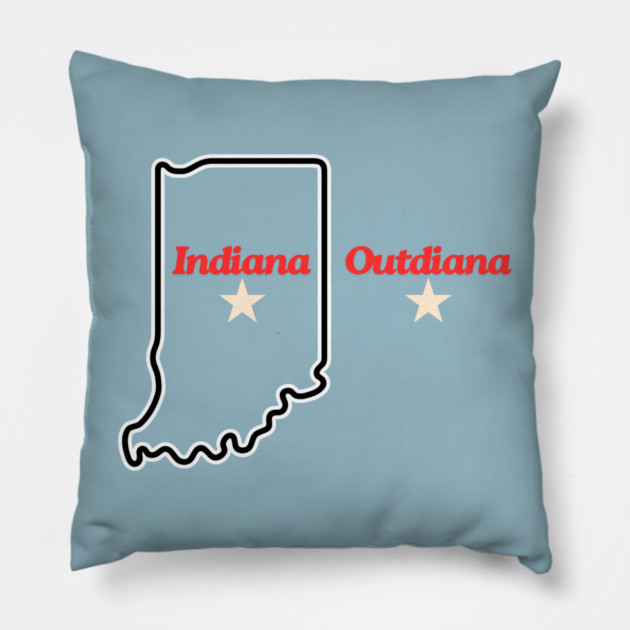 Indiana Outdiana Pillow by casualteesinc