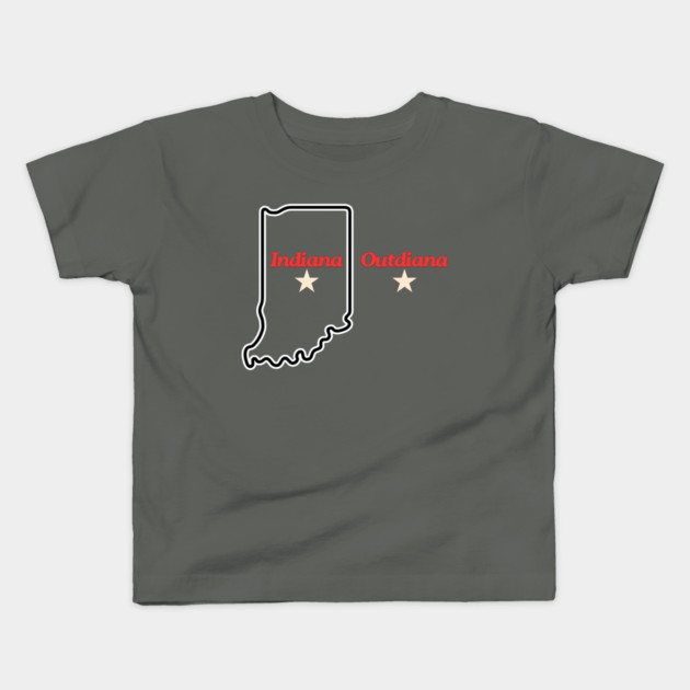 Indiana Outdiana Kids T-Shirt by casualteesinc