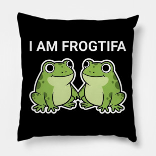 I Am Frogtifa – Funny Frog Meme Protest Parody Pillow