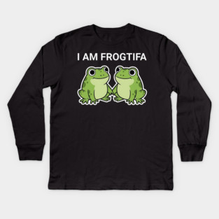 I Am Frogtifa – Funny Frog Meme Protest Parody Kids Long Sleeve T-Shirt