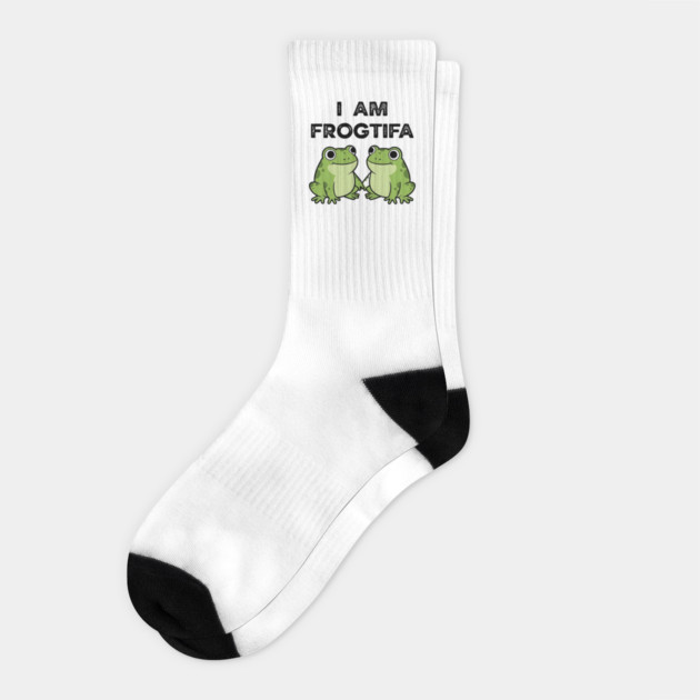 I AM FROGTIFA - Frog Meme Protest Parody Socks by ArtistTee ⭐⭐⭐⭐⭐
