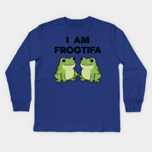 I AM FROGTIFA - Frog Meme Protest Parody Kids Long Sleeve T-Shirt