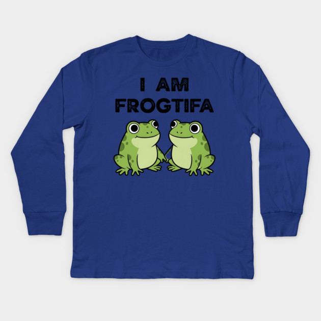 I AM FROGTIFA - Frog Meme Protest Parody Kids Long Sleeve T-Shirt by ArtistTee ⭐⭐⭐⭐⭐