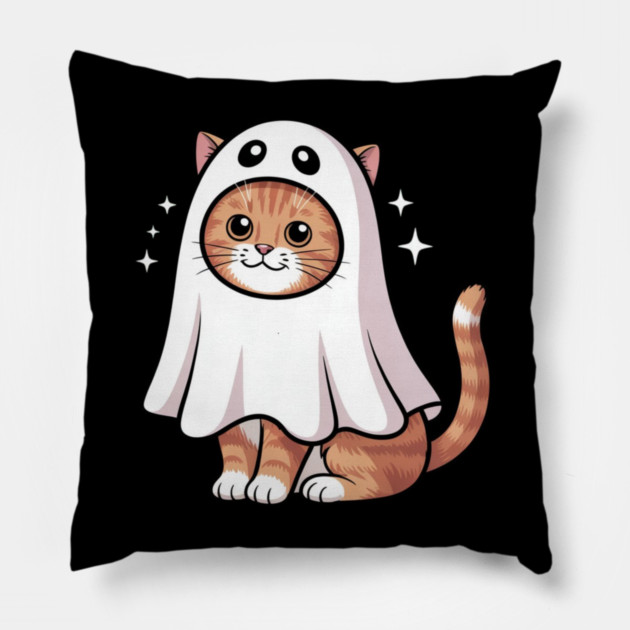 Halloween-Cat Pillow by Creatifly Graphic Tees