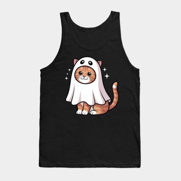 Halloween-Cat Tank Top by Creatifly Graphic Tees