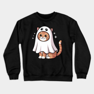 Halloween-Cat Crewneck Sweatshirt