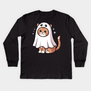 Halloween-Cat Kids Long Sleeve T-Shirt