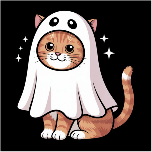 Halloween-Cat Wall Art by Creatifly Graphic Tees