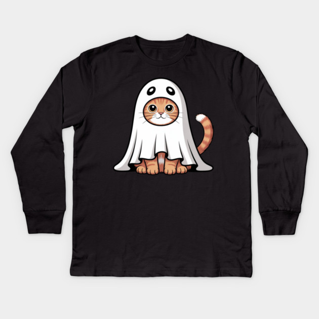 Halloween-Cat Kids Long Sleeve T-Shirt by Creatifly Graphic Tees