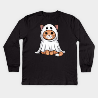 Halloween-Cat Kids Long Sleeve T-Shirt