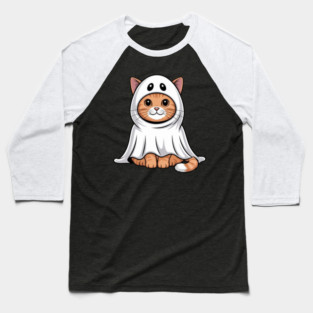 Halloween-Cat Baseball T-Shirt
