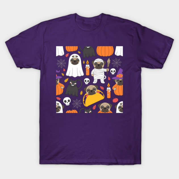 Halloween-Pug T-Shirt by Creatifly Graphic Tees