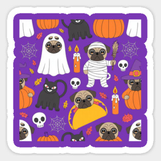 Halloween-Pug Magnet