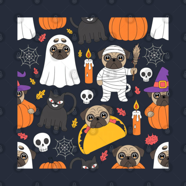 Halloween-Pug by Creatifly Graphic Tees