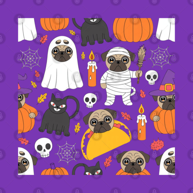 Halloween-Pug by Creatifly Graphic Tees