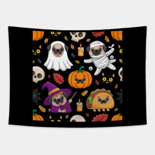 Halloween-Pug Tapestry