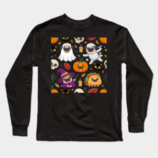 Halloween-Pug Long Sleeve T-Shirt
