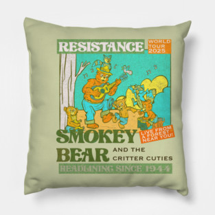 smokey the bear resist Pillow