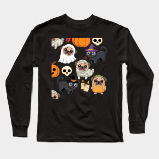 Halloween-Pug Long Sleeve T-Shirt