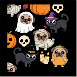 Halloween-Pug Posters and Art