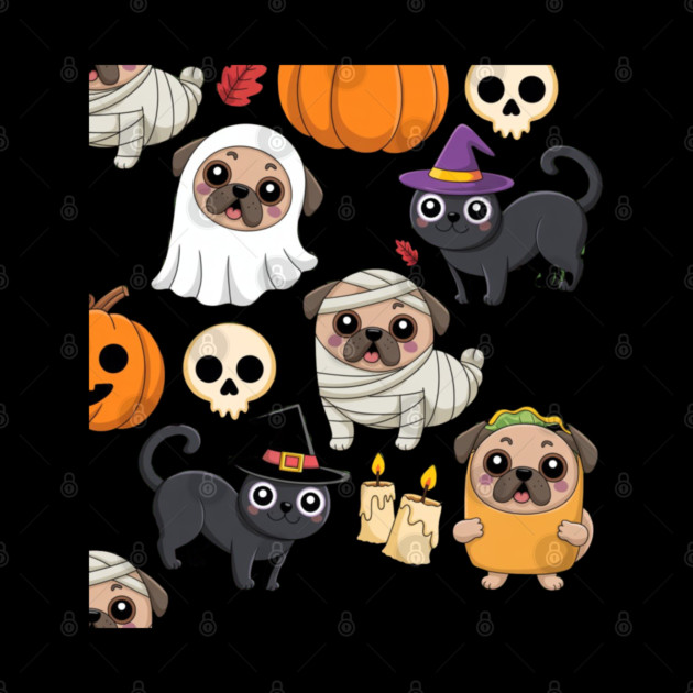 Halloween-Pug by Creatifly Graphic Tees