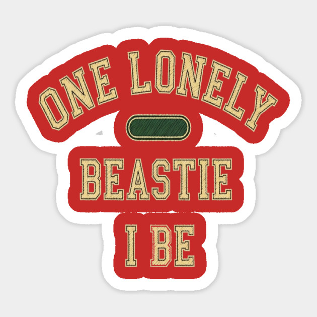 Beastie I Be Tee - One Lonely Monster Humorous Apparel Magnet by OUTFITPAW