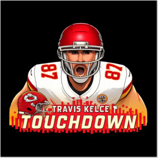Travis kelce Kanas City Chiefs Posters and Art