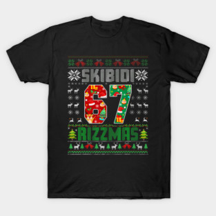 Skibidi Six Seven Rizzmas Funny Christmas 2025 Meme 67 T-Shirt