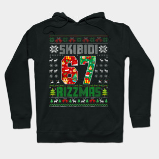 Skibidi Six Seven Rizzmas Funny Christmas 2025 Meme 67 Hoodie