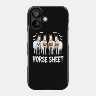 Cute Horse Sheet Ghost Halloween Costume Spooky Season Phone Case