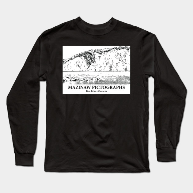 Mazinaw Pictographs - Bon Echo ON Long Sleeve T-Shirt by Lakeric