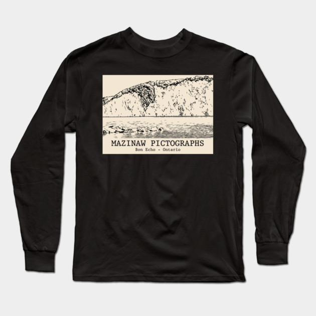 Mazinaw Pictographs - Bon Echo ON Long Sleeve T-Shirt by Lakeric