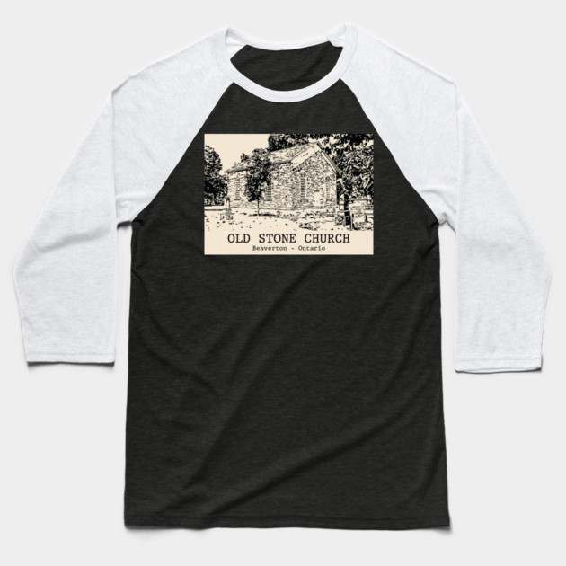 Old Stone Church - Beaverton ON Baseball T-Shirt by Lakeric