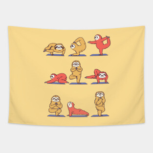 Sloth Yoga Tapestry
