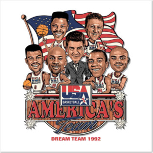 USA Dream Team 1992 Caricature Posters and Art
