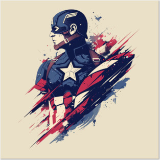 captain america Posters and Art