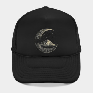 Cosmic Moon - Forest, Mountain and Stars Hat
