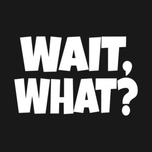 Wait What Tee - Funny Confused Sarcastic Quote T-Shirt