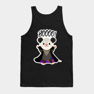 Booo Halloween Possum Tank Top
