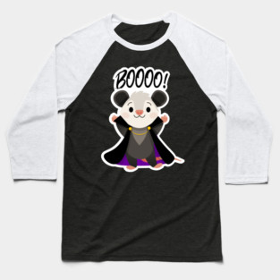 Booo Halloween Possum Baseball T-Shirt