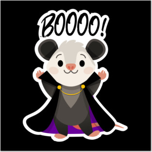 Booo Halloween Possum Posters and Art