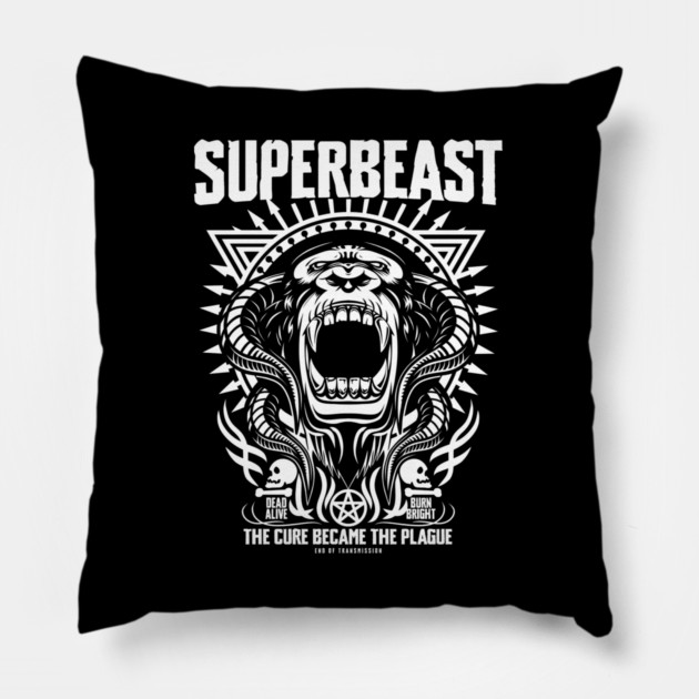 SUPERBEAST Pillow by artslaves