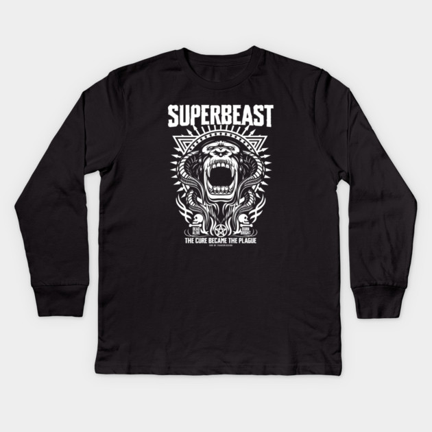 SUPERBEAST Kids Long Sleeve T-Shirt by artslaves
