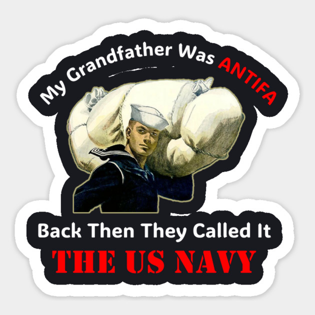 My Grandfather Was ANTIFA — US Navy Magnet by Charles's Store 8
